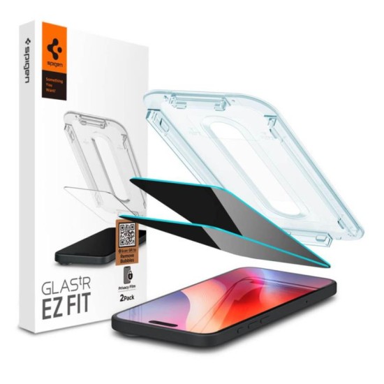 Tempered Glass Full Face Spigen Glas.tR EZ-FIT Privacy Apple iPhone 16 Pro Max (2 τεμ.) Tempered Glass Full Face Spigen Glas.tR EZ-FIT Privacy Apple iPhone 16 Pro Max (2 τεμ.)