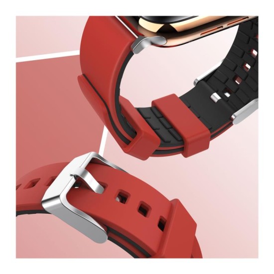 Λουράκι Σιλικόνης Ahastyle WA11 Duotone Premium Silicone Apple Watch (38/ 40/ 41mm) Σκούρο Κόκκινο-Μαύρο Λουράκι Σιλικόνης Ahastyle WA11 Duotone Premium Silicone Apple Watch (38/ 40/ 41mm) Σκούρο Κόκκινο-Μαύρο