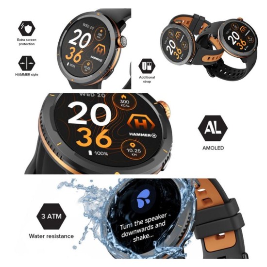 Smartwatch Hammer Watch 2 Lite 1.43'' Μαύρο Smartwatch Hammer Watch 2 Lite 1.43'' Μαύρο
