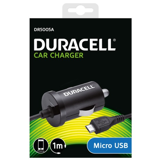 Φορτιστής Αυτοκινήτου Duracell Micro USB 1.0A Μαύρο Φορτιστής Αυτοκινήτου Duracell Micro USB 1.0A Μαύρο