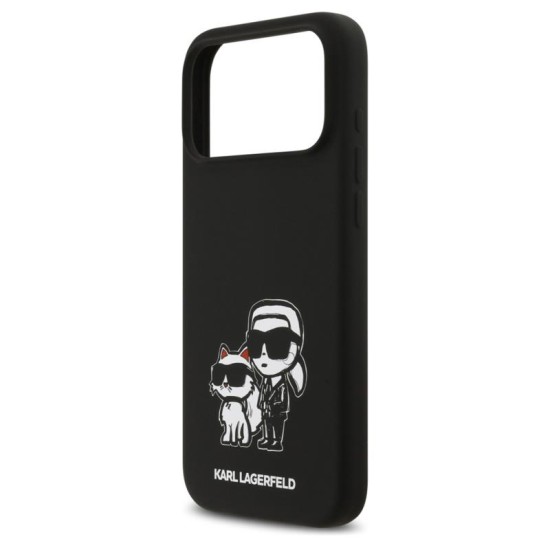 Θήκη Σιλικόνης Karl Lagerfeld Apple iPhone 17 Pro Max Sketch & Logo Karl & Choupette Μαύρο Θήκη Σιλικόνης Karl Lagerfeld Apple iPhone 17 Pro Max Sketch & Logo Karl & Choupette Μαύρο