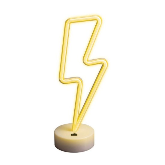 Neon LED Forever Light FSNE03 BOLT (USB/Μπαταρίας & On/Off) με Stand Λεύκο