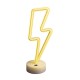 Neon LED Forever Light FSNE03 BOLT (USB/Μπαταρίας & On/Off) με Stand Λεύκο