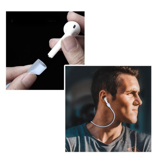 Strap Λαιμού Σιλικόνης AhaStyle PT74 Apple AirPods Magnetic Γαλάζιο Strap Λαιμού Σιλικόνης AhaStyle PT74 Apple AirPods Magnetic Γαλάζιο
