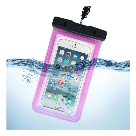 Waterproof Θήκη inos για Smartphones έως 6.7'' Διάφανο-Ροζ Waterproof Θήκη inos για Smartphones έως 6.7'' Διάφανο-Ροζ