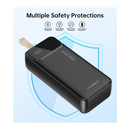 Φορτιστής Ανάγκης Choetech B730 DP22.5W 30000mAh με 2 Θύρες USB A & 1 Θύρα USB C Μαύρο Φορτιστής Ανάγκης Choetech B730 DP22.5W 30000mAh με 2 Θύρες USB A & 1 Θύρα USB C Μαύρο
