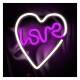 Neon LED Neolia NNE02 LOVE HEART (USB & On/Off) Μωβ - Λευκό Neon LED Neolia NNE02 LOVE HEART (USB & On/Off) Μωβ - Λευκό