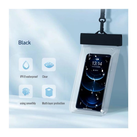 Waterproof Θήκη inos για Smartphones έως 6.9'' Διάφανο-Μαύρο Waterproof Θήκη inos για Smartphones έως 6.9'' Διάφανο-Μαύρο
