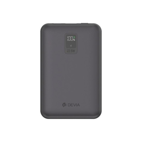 Φορτιστής Ανάγκης Devia EP202 MINI 22.5W 10000mAh με 2 Ενσωματωμένα Καλώδια Extreme Speed Γκρι