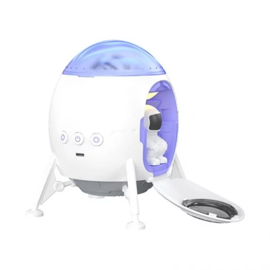 Προβολέας Φορητός - Φωτιστικό XO CF38 Lander Starlight LED με Ηχείο Bluetooth 10W Λευκό