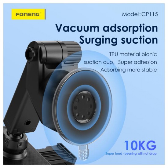Universal Βάση Στήριξης Ταμπλό Αυτοκινήτου Foneng CP115 για Smartphones από 4.5" έως 7.0" Μαύρο Universal Βάση Στήριξης Ταμπλό Αυτοκινήτου Foneng CP115 για Smartphones από 4.5" έως 7.0" Μαύρο