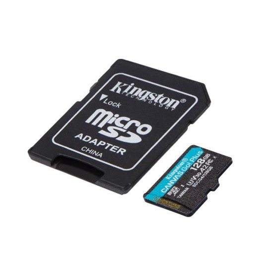 Κάρτα μνήμης Micro SDXC C10 UHS-I U3 Kingston Canvas Go! Plus 200MB/s 128Gb + 1 ADP Κάρτα μνήμης Micro SDXC C10 UHS-I U3 Kingston Canvas Go! Plus 200MB/s 128Gb + 1 ADP