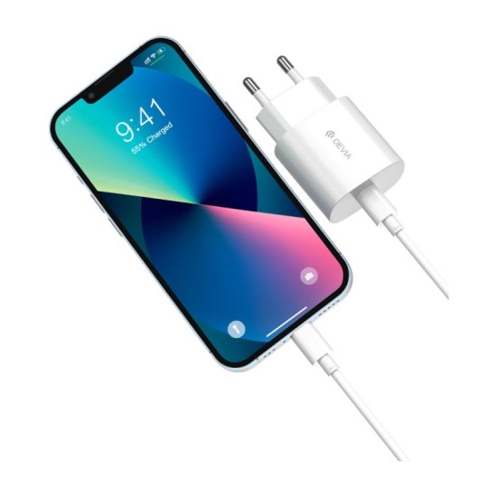 Φορτιστής Ταξιδίου Ταχείας Φόρτισης Devia RLC-380 20W με Έξοδο USB C PD Rocket Λευκό Φορτιστής Ταξιδίου Ταχείας Φόρτισης Devia RLC-380 20W με Έξοδο USB C PD Rocket Λευκό