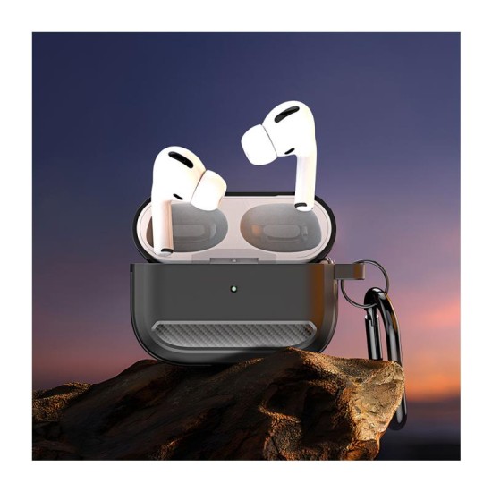 Θήκη TPU Dux Ducis PECB Apple AirPods Pro 2 με Γάντζο Γκρι Θήκη TPU Dux Ducis PECB Apple AirPods Pro 2 με Γάντζο Γκρι
