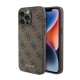 Θήκη PU Guess Apple iPhone 15 Pro Max Hardcase Metal Gold Logo 4G Καφέ Θήκη PU Guess Apple iPhone 15 Pro Max Hardcase Metal Gold Logo 4G Καφέ