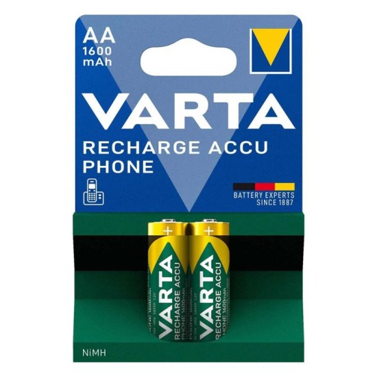 Μπαταρία Επαναφορτιζόμενη Varta AA 1600mAh NiMH Phone Power (2 τεμ.) Μπαταρία Επαναφορτιζόμενη Varta AA 1600mAh NiMH Phone Power (2 τεμ.)