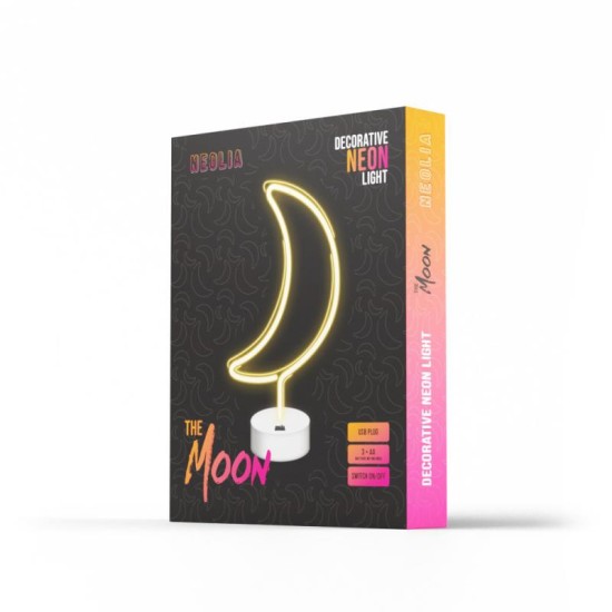 Neon LED Neolia NNE06 MOON (USB/Μπαταρίας & On/Off) με Stand Λεύκο Neon LED Neolia NNE06 MOON (USB/Μπαταρίας & On/Off) με Stand Λεύκο