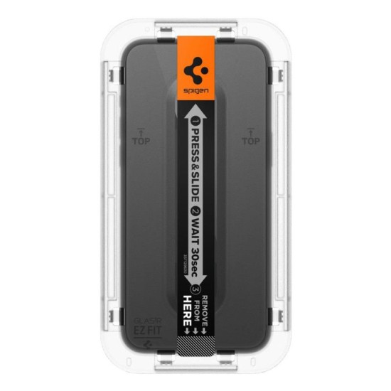 Tempered Glass Full Face Spigen Glas.tR EZ-FIT Apple iPhone 15 Μαύρο Tempered Glass Full Face Spigen Glas.tR EZ-FIT Apple iPhone 15 Μαύρο