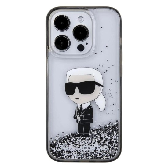Θήκη TPU Karl Lagerfeld Apple iPhone 15 Pro Max Hardcase Liquid Glitter Ikonik Διάφανο Θήκη TPU Karl Lagerfeld Apple iPhone 15 Pro Max Hardcase Liquid Glitter Ikonik Διάφανο