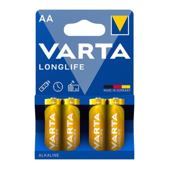 Μπαταρία Alkaline Varta Longlife AA LR06 (4 τεμ.) Μπαταρία Alkaline Varta Longlife AA LR06 (4 τεμ.)