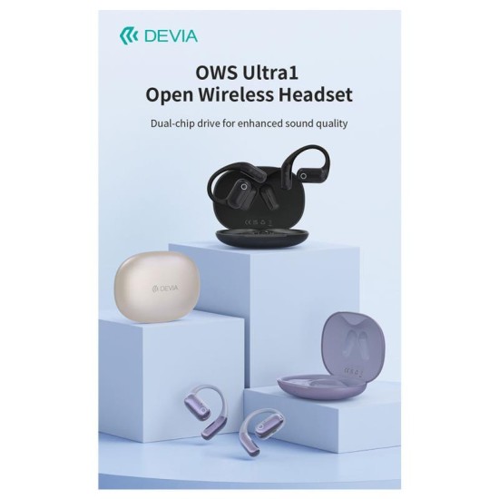 True Wireless Ακουστικά Bluetooth Devia OWS EM403 Ultra1 Open Μαύρο True Wireless Ακουστικά Bluetooth Devia OWS EM403 Ultra1 Open Μαύρο
