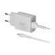 Φορτιστής Ταξιδίου Devia RLC-526 12W με Διπλή Έξοδο USB Α & Καλώδιο Micro USB EC205 1m Smart Λευκό Φορτιστής Ταξιδίου Devia RLC-526 12W με Διπλή Έξοδο USB Α & Καλώδιο Micro USB EC205 1m Smart Λευκό