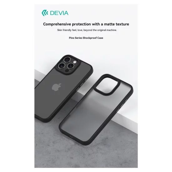 Θήκη TPU & PC Shock Proof Devia Apple iPhone 16 Pino Μαύρο Θήκη TPU & PC Shock Proof Devia Apple iPhone 16 Pino Μαύρο