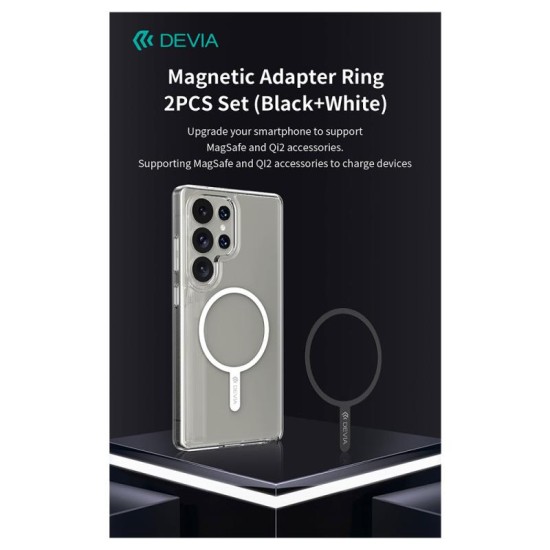 Magnetic Adapter Ring Devia EL255 για Magsafe Μαύρο & Λευκό (2 τεμ.) Magnetic Adapter Ring Devia EL255 για Magsafe Μαύρο & Λευκό (2 τεμ.)