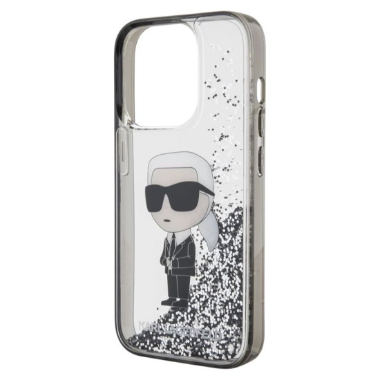 Θήκη TPU Karl Lagerfeld Apple iPhone 15 Pro Max Hardcase Liquid Glitter Ikonik Διάφανο Θήκη TPU Karl Lagerfeld Apple iPhone 15 Pro Max Hardcase Liquid Glitter Ikonik Διάφανο