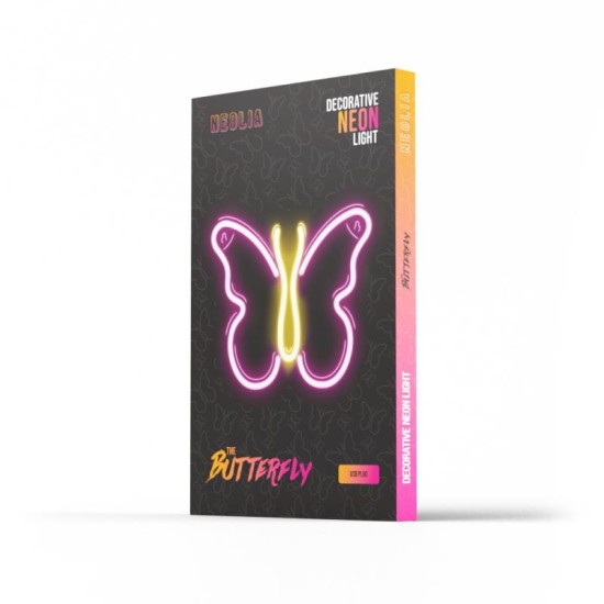 Neon LED Neolia NNE03 BUTTERFLY (USB & On/Off) Ροζ - Κίτρινο Neon LED Neolia NNE03 BUTTERFLY (USB & On/Off) Ροζ - Κίτρινο