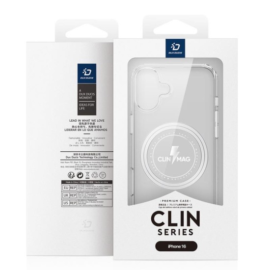 Θήκη TPU & PC Dux Ducis Clin Magnetic MagSafe Apple iPhone 16 Διάφανο Θήκη TPU & PC Dux Ducis Clin Magnetic MagSafe Apple iPhone 16 Διάφανο