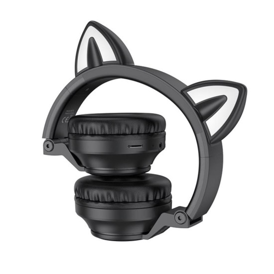 Ασύρματα Ακουστικά Κεφαλής Borofone BO18 Cat Ear Μαύρο Ασύρματα Ακουστικά Κεφαλής Borofone BO18 Cat Ear Μαύρο