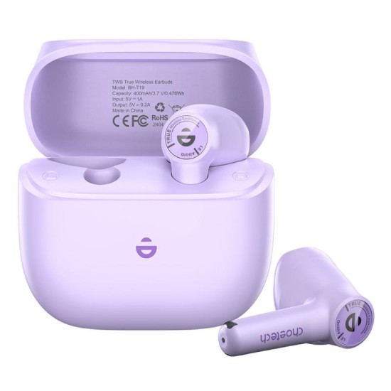 True Wireless Ακουστικά Bluetooth Choetech BH-T19 Μωβ True Wireless Ακουστικά Bluetooth Choetech BH-T19 Μωβ