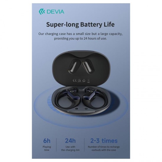 True Wireless Ακουστικά Bluetooth Devia OWS EM043 Ultra1 Open Μωβ True Wireless Ακουστικά Bluetooth Devia OWS EM043 Ultra1 Open Μωβ