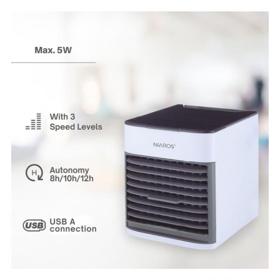 Επιτραπέζιος Ανεμιστήρας Niaros Beteni Air Cooler USB 5W Λευκό Επιτραπέζιος Ανεμιστήρας Niaros Beteni Air Cooler USB 5W Λευκό