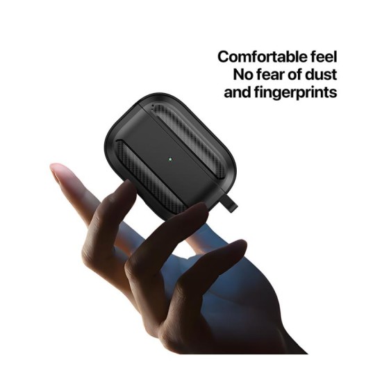 Θήκη TPU Dux Ducis PECB Apple AirPods Pro 2 με Γάντζο Γκρι Θήκη TPU Dux Ducis PECB Apple AirPods Pro 2 με Γάντζο Γκρι