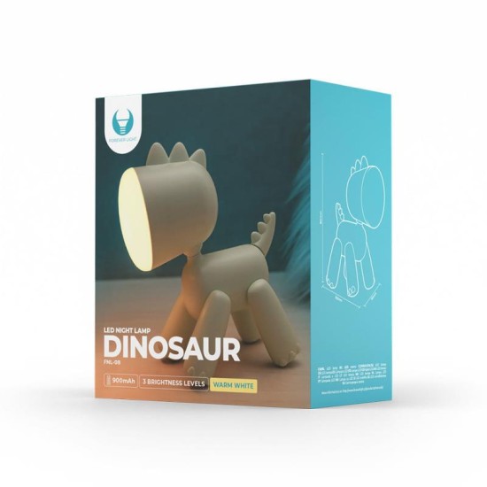 Φωτιστικό LED Forever Light FNL-08 DINOSAUR ABS Ανοικτό Πράσινο Φωτιστικό LED Forever Light FNL-08 DINOSAUR ABS Ανοικτό Πράσινο
