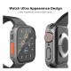 Θήκη PC με Tempered Glass Ahastyle WG115 Apple Watch 7/8/9 45mm Upgrade σε Ultra Γκρι Θήκη PC με Tempered Glass Ahastyle WG115 Apple Watch 7/8/9 45mm Upgrade σε Ultra Γκρι
