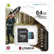 Κάρτα μνήμης Micro SDXC UHS-l U3 Kingston Canvas Go! Plus 170MB/s 64GB + 1 ADP Κάρτα μνήμης Micro SDXC UHS-l U3 Kingston Canvas Go! Plus 170MB/s 64GB + 1 ADP