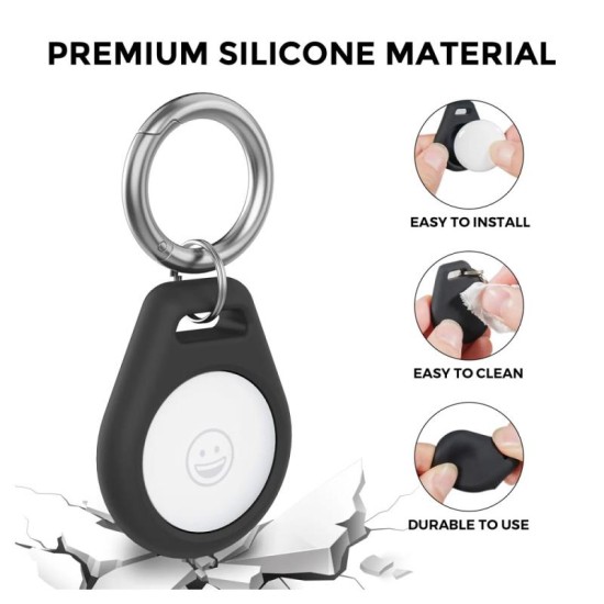 Θήκη - Μπρελόκ Premium Silicone AhaStyle PT155 για Apple AirTag Μαύρο Θήκη - Μπρελόκ Premium Silicone AhaStyle PT155 για Apple AirTag Μαύρο