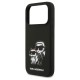 Θήκη Σιλικόνης Karl Lagerfeld Apple iPhone 17 Pro Sketch & Logo Karl & Choupette Μαύρο