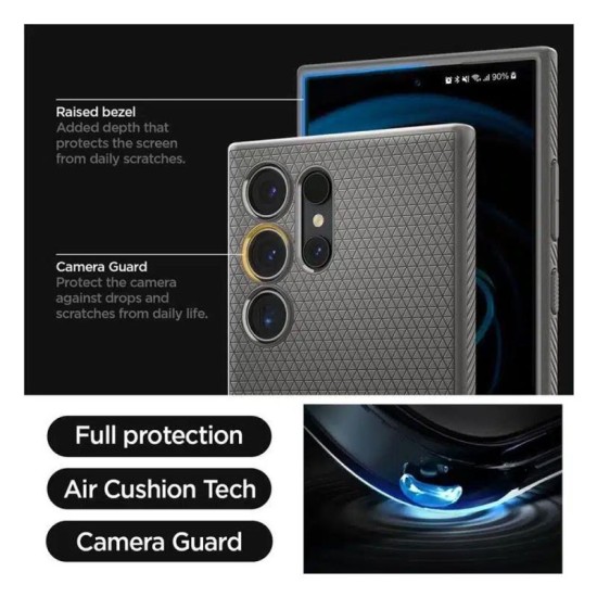 Θήκη Soft TPU Spigen Liquid Air Samsung S928B Galaxy S24 Ultra 5G Γκρι Θήκη Soft TPU Spigen Liquid Air Samsung S928B Galaxy S24 Ultra 5G Γκρι