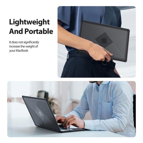 Θήκη TPU Flip Shock Proof Dux Ducis LCGH Apple MacBook Air 15.3" (2023/2024) Μαύρο Θήκη TPU Flip Shock Proof Dux Ducis LCGH Apple MacBook Air 15.3" (2023/2024) Μαύρο