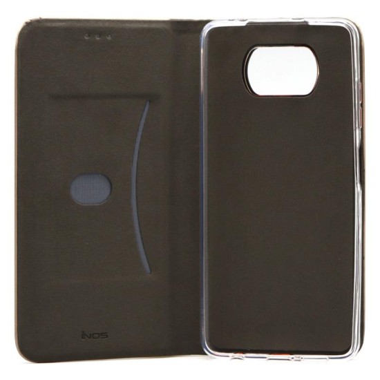 Θήκη Flip Book inos Xiaomi Poco X3 NFC/ Poco X3 Pro Curved S-Folio Χρυσό Θήκη Flip Book inos Xiaomi Poco X3 NFC/ Poco X3 Pro Curved S-Folio Χρυσό