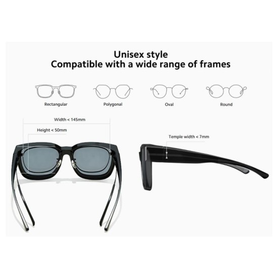 Γυαλιά Ηλίου Xiaomi Polarized Fitover Sunglasses Μαύρο Γυαλιά Ηλίου Xiaomi Polarized Fitover Sunglasses Μαύρο