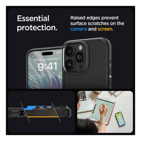 Θήκη TPU & PC Spigen Ultra Hybrid Apple iPhone 15 Pro Max Διάφανο-Μαύρο Θήκη TPU & PC Spigen Ultra Hybrid Apple iPhone 15 Pro Max Διάφανο-Μαύρο