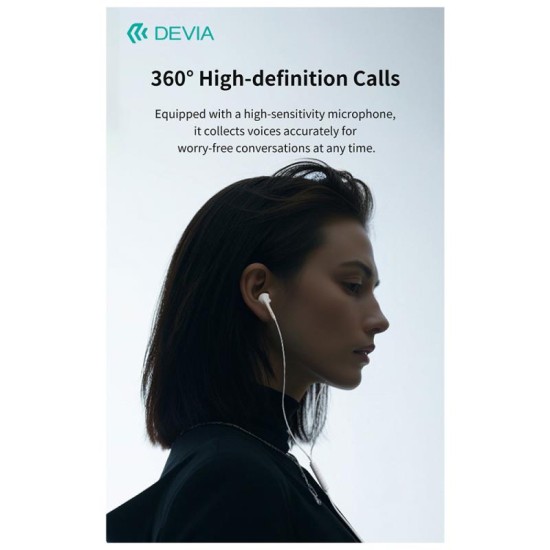 Hands Free Stereo A3 Devia EM109 USB C Kintone Λευκό Hands Free Stereo A3 Devia EM109 USB C Kintone Λευκό