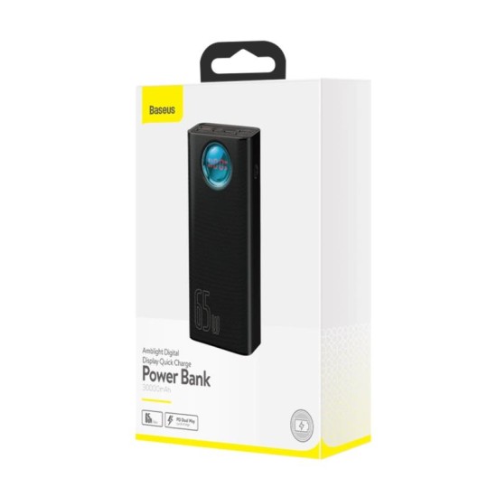 Φορτιστής Ανάγκης Baseus Amblight 65W 30000mAh Μαύρο Φορτιστής Ανάγκης Baseus Amblight 65W 30000mAh Μαύρο