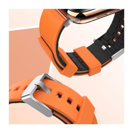 Λουράκι Σιλικόνης Ahastyle WA11 Duotone Premium Silicone Apple Watch (38/ 40/ 41mm) Πορτοκαλί-Μαύρο Λουράκι Σιλικόνης Ahastyle WA11 Duotone Premium Silicone Apple Watch (38/ 40/ 41mm) Πορτοκαλί-Μαύρο