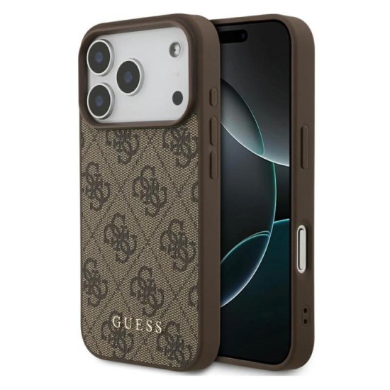 Θήκη PU Guess Apple iPhone 17 Pro Hardcase Classic Logo 4G Καφέ Θήκη PU Guess Apple iPhone 17 Pro Hardcase Classic Logo 4G Καφέ
